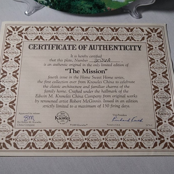 Knowles China Plate "The Mission" - Picture 5 of 10